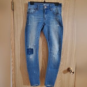 One x One Teaspoon Desperados Distressed Denim Blue Jeans Size 25